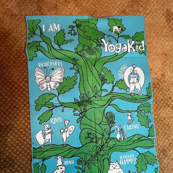 Yoga Kid Mat & Meddy Teddy Bendable Bear Set Fitness Stuffed Animal Meditation - Picture 2 of 10